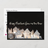 Aus neuen Zuhause-beleuchteten Weihnachtshäusern Postkarte (Vorne/Hinten)