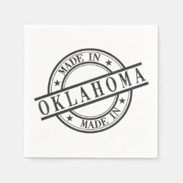 Aus Oklahoma Briefmarke Logo Symbol Schwarz Serviette