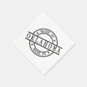 Aus Oklahoma Briefmarke Logo Symbol Schwarz Serviette (Ecke)