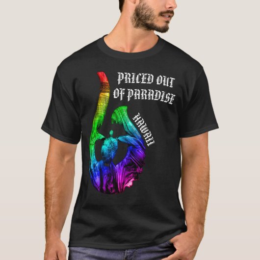 AUS PARADISE HERAUS HI Honu Tribal Hook Rainbow PR T-Shirt (Vorderseite)