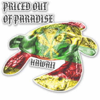 AUS PARADISE HERAUS HI TRBL Honu Kanaka Maoli PREC Aufkleber