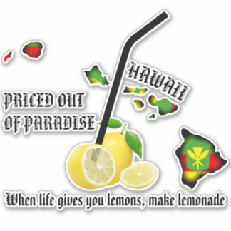 AUS PARADISE LEMONADE Kanaka Maoli HIISL HERGESTEL Aufkleber