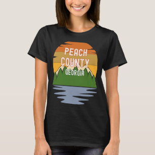 Aus Peach County Georgia Vintage Sonnenuntergang T-Shirt