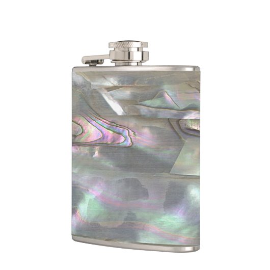 AUS PERLMUTT rote Ohrschnecke angesagte Flachmann (Links)