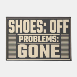 Aus, Probleme verschwunden, minimalistisches Zuhau Fußmatte