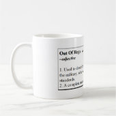 Aus Regs Definitions-Tasse heraus Kaffeetasse (Links)