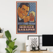 Aus Russland mit Bier Poster (Heimbüro)