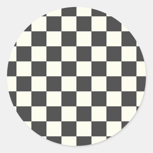 Aus schwarz und weiß runder aufkleber (Vorderseite)