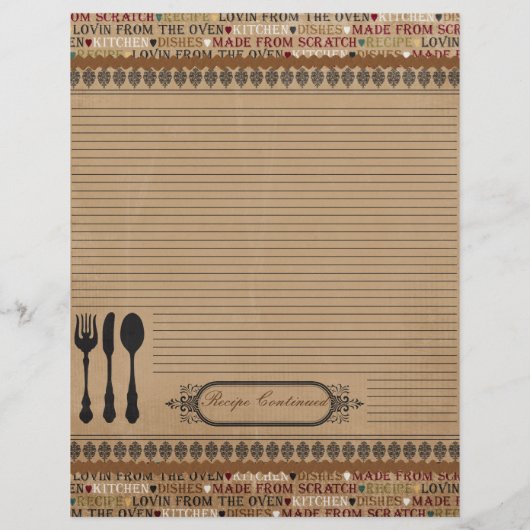 Aus Scratch doppelseitiger Rezept-Karte hergestell (Rückseite)