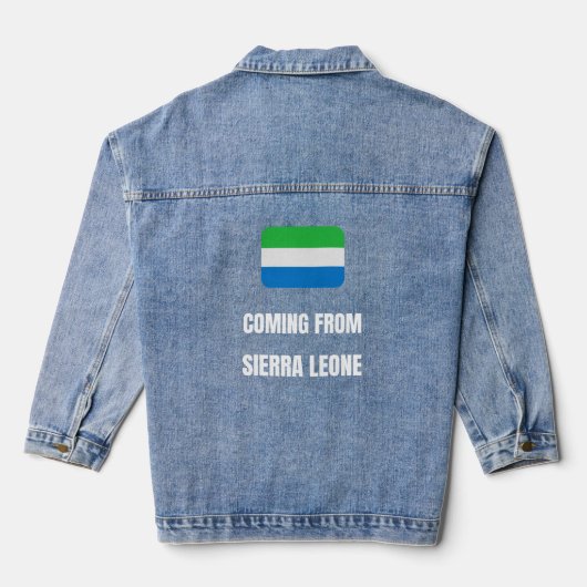 Aus Sierra Leone kommen Jeansjacke (Rückseite)