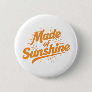 Aus Sonnenschein Hergestellt Cute Sommer-Typografi Button