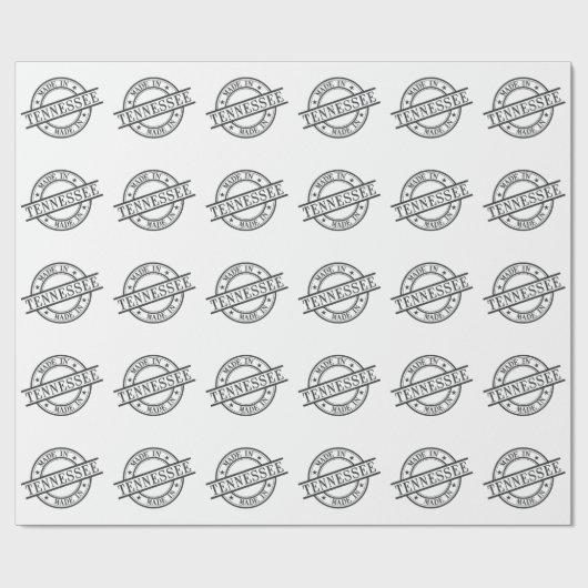 Aus Tennessee Briefmarke Logo Symbol Schwarz Geschenkpapier (Flach)