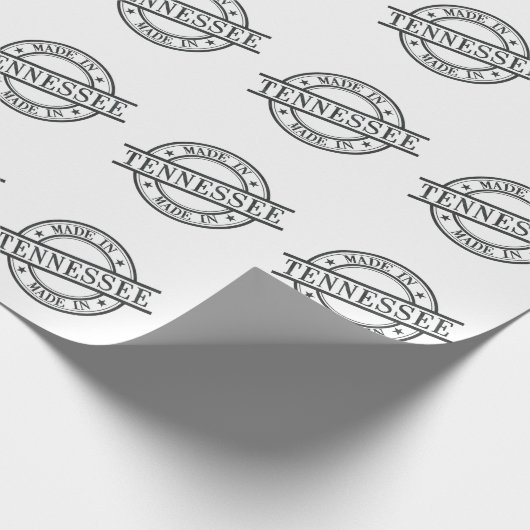 Aus Tennessee Briefmarke Logo Symbol Schwarz Geschenkpapier (Ecke)