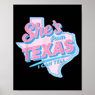 Aus Texas, kann ich sagen, Retro Vintage Texas Mäd Poster