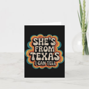 aus Texas kann Vintage-Cowgirl Retro-Country erzäh Karte