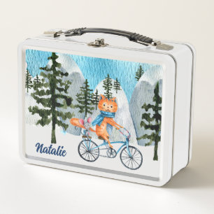 Aus, um die Weltmetalldose zu sehen Metall Brotdose