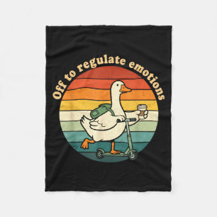 Aus, um Emotionen lustige Gans psychische Gesundhe Fleecedecke
