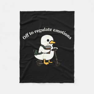 Aus, um Emotionen lustiger Gans psychische Gesundh Fleecedecke