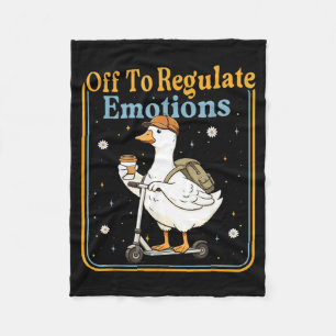 Aus, um Emotionen lustiger Gans psychische Gesundh Fleecedecke