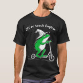 Aus, um Englisch Scooter Frog Esl Lehrer T-Shirt (Vorderseite)