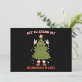 Aus, um mein Ehemann Geld Weihnachten Ehefrau zu v Einladung (Stehend Vorderseite)