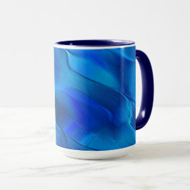 Aus undurchsichtigem Metall in grün und creme Tasse