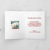 Aus unserem Hause Vintage Foto Weihnachtskarte Karte (Innenseite)