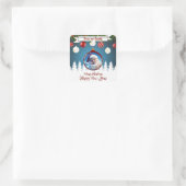 Aus unserer Familie Quadratischer Aufkleber (Tasche)