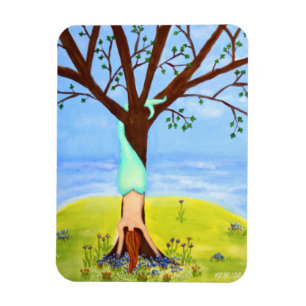 "Aus Wasser heraus" Meerjungfrau-Fantasie-Kunst Magnet