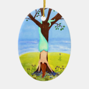 "Aus Wasser heraus" Meerjungfrau-Kunst Keramik Ornament