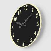 Aus Weiß auf Schwarz Große Wanduhr (Winkel)