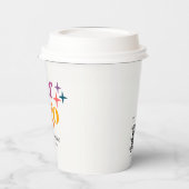 Aus weißem, einfachem Minimal-Logo Pappbecher (Links)