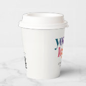 Aus weißem, einfachem Minimal-Logo Pappbecher (Rechts)