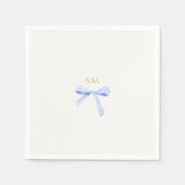 Aus weißen Initialen | Hochzeit von Ribbon Serviette (Vorderseite)