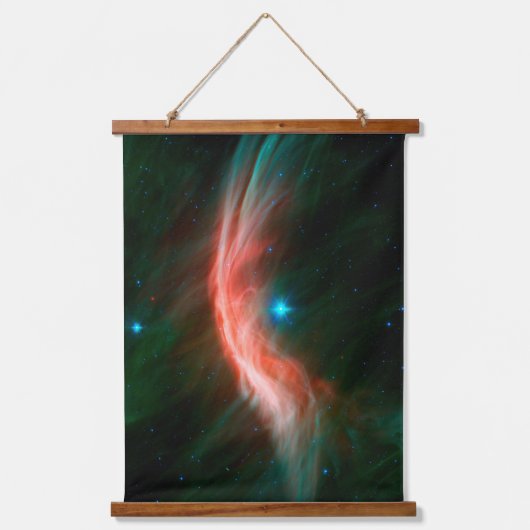 Aus Zeta Ophiuchi fließen Stellarwinde. Wandteppich Mit Holzrahmen (Vorderseite)