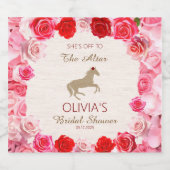 Aus zum Altar-Rote Rosen-Brautparty Schaumweinetikett (Einzelnes Label)