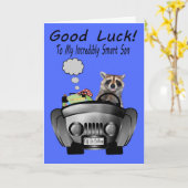 Aus zur Uni zur Son Grußkarte Karte (Gelbe Blume)