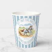 Aus zwei Rennen Reitsport derby Party gedruckt Pappbecher (Rückseite)