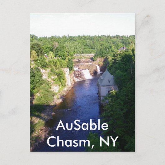 AuSable Chasm, NY Postkarte (Vorderseite)