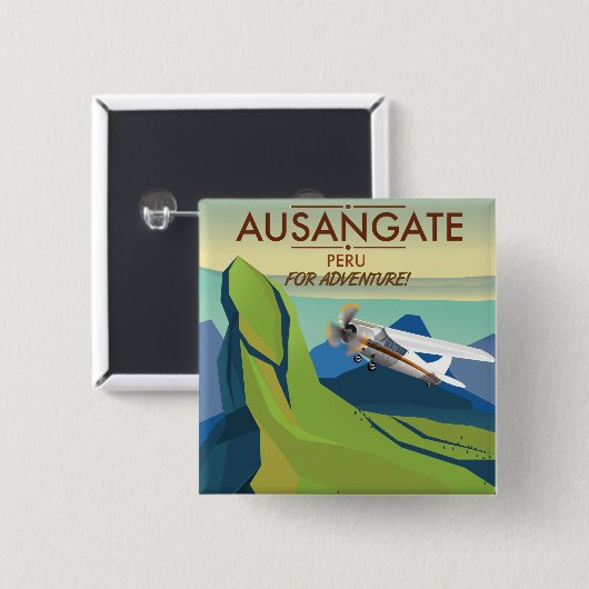 Ausangate Peru. Abenteuerlust! Button (Vorne & Hinten)