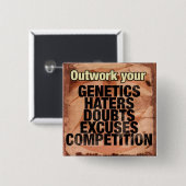 Ausarbeiten inspirierender Wörter - Arbeit - Motiv Button (Vorne & Hinten)