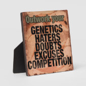 Ausarbeiten inspirierender Wörter - Arbeit - Motiv Fotoplatte (Vorderseite)