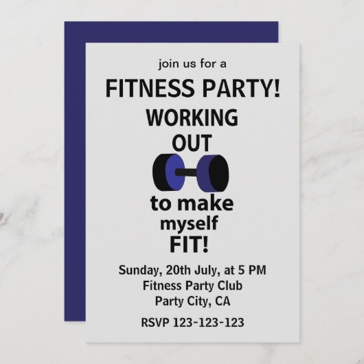 Ausarbeiten von Arbeitsgewichten Einladung (Vorne/Hinten)