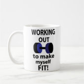 Ausarbeiten von Arbeitsgewichten Kaffeetasse (Links)