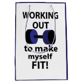 Ausarbeiten von Arbeitsgewichten Mittlere Geschenktüte (Vorderseite)