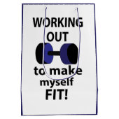 Ausarbeiten von Arbeitsgewichten Mittlere Geschenktüte (Rückseite)