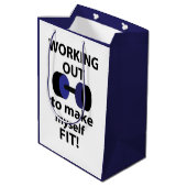 Ausarbeiten von Arbeitsgewichten Mittlere Geschenktüte (Rückseite Schrägansicht)