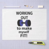 Ausarbeiten von Arbeitsgewichten Seidenpapier (Handwerk)