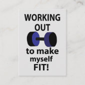 Ausarbeiten von Arbeitsgewichten Visitenkarte (Vorderseite)