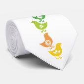 Ausbalancieren Retro Rainbow Chicks Freude Custom  Krawatte (Gerollt)